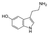 Serotonin molecule